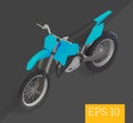 Motocross isometric vector illustration