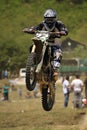 Motocross-jump. Royalty Free Stock Photo