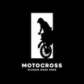 Motocross jump sport logo template design Royalty Free Stock Photo