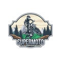 Motocross Silhouette logo design vector. Motocross Jump Illustration Logo Inspiration Vector