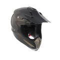Motocross motorcycle helmet Isolated on white background,black ,shiny carbon fiber Royalty Free Stock Photo