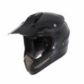 Motocross motorcycle helmet Isolated on white background,black ,shiny carbon fiber