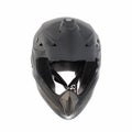 Motocross motorcycle helmet Isolated on white background,black ,shiny carbon fiber Royalty Free Stock Photo