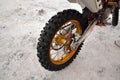 Motocross motorcycle wheel with thorns