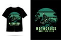 Motocross mountain biker silhouette t shirt design