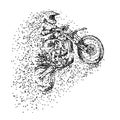 Motocross particle design vector illustration