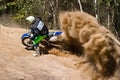Motocross Race Dust Rider Royalty Free Stock Photo