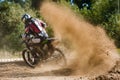 Motocross Race Dust Rider Royalty Free Stock Photo