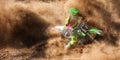 Motocross Race Dust Rider Royalty Free Stock Photo