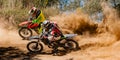 Motocross Race Dust Rider Royalty Free Stock Photo