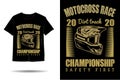 Motocross race helmet silhouette t shirt design