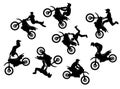Motocross rider jump Royalty Free Stock Photo