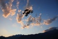 Motocross rider in midair