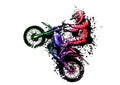 Motocross rider ride the motocross bike vector illustration Royalty Free Stock Photo