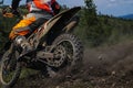 motocross rider riding off-road racing trail race Royalty Free Stock Photo