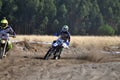 Motocross riders in national race