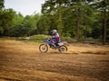 Motocross scene douring a race Royalty Free Stock Photo