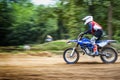 Motocross scene douring a race Royalty Free Stock Photo