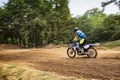Motocross scene douring a race Royalty Free Stock Photo