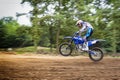 Motocross scene douring a race Royalty Free Stock Photo
