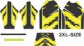 Motocross Shirt Design Adjust in Pattern 2XL size Yellow Royalty Free Stock Photo