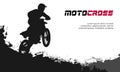 Motocross silhouette vector illustration.