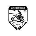 Motocross Silhouette logo design vector. Motocross Jump Illustration Logo Inspiration Vector
