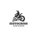 Motocross silhouette logo vector