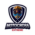 Motocross sport emblem Royalty Free Stock Photo