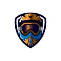 Motocross sport emblem Royalty Free Stock Photo