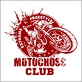 Motocross sport emblem Royalty Free Stock Photo