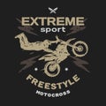 Motocross sport. Free style.