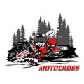 Motocross sport logo icon design