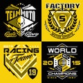 Motocross sport shield t-shirt graphics