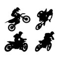 Motocross stunt vector illustration. Royalty Free Stock Photo