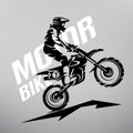 Motocross stylized vector symbol