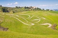 Motocross track in a italian hill Tuscany - Italy Royalty Free Stock Photo