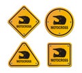 Motocross - yellow signs