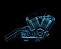 Motocycle engine Royalty Free Stock Photo