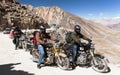 Motocycles brand Royal Enfield in highest road pass