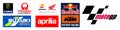 MotoGP World. Aprilia, Red Bull KTM Factory Racing, Repsol Honda, Yamaha Factory Racing, Suzuki Ecstar, Pramac Racing - motorcycle Royalty Free Stock Photo