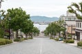 Motomachi slope in Hakodate, Hokkaido, Japan in summer