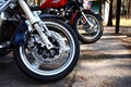 Motor bike detail close up Royalty Free Stock Photo