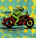 Motor biker Royalty Free Stock Photo