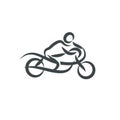 Motor biker logo icon vector illustration