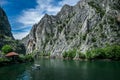 Motor boat through the Canyon Matka