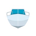 Motor boat front view icon