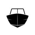 Motor boat front view icon
