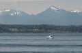 Motor boat going from Edmonds to Kington Royalty Free Stock Photo