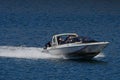 Motor boat, Lake Ashi, Japan Royalty Free Stock Photo